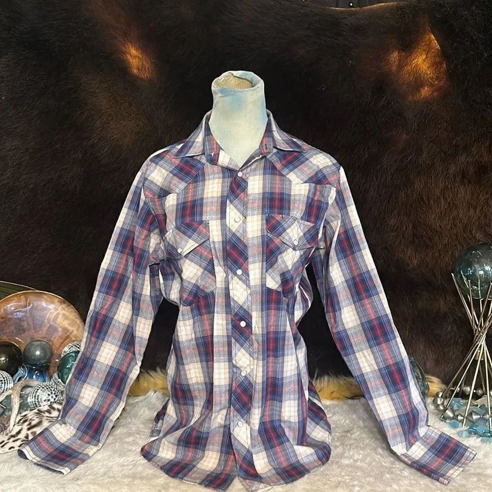 Roper snap button shirt S (6025B)
